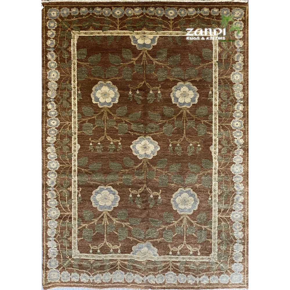 Hand knotted Pakistani Oushak design rug size 5'6''x8'6'' RR10353
